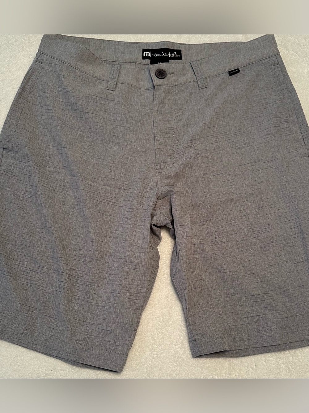 Travis Mathew Men’s Gray Flat Performance Golf Shorts